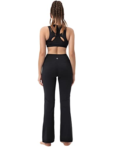 29"/31"/33"/35"/37" 3 Styles Women's High Waist Bootcut Yoga Pants Basic/Side Pockets Tummy Control Workout Flared