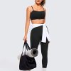 Butterluxe Womens Adjustable Spaghetti Thin Strap Sports Bra - Padded Wireless Square Neck Workout Yoga Clothes
