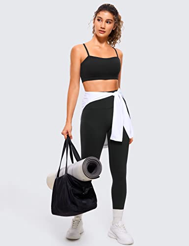 Butterluxe Womens Adjustable Spaghetti Thin Strap Sports Bra - Padded Wireless Square Neck Workout Yoga Clothes