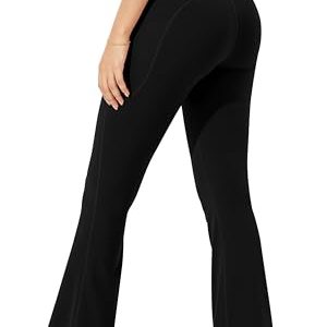 Cloud Feeling Flared Pants with Pocket for Women High Waist Casual Bootcut Yoga Pants, 30"/32" Inseam