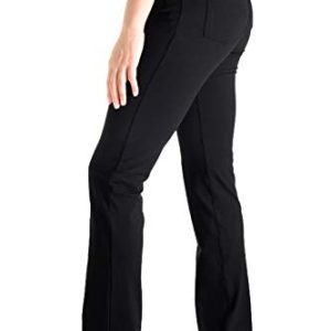 ,Belt Loops,Women's Petite/Regular/Tall Straight Leg Yoga Dress Pants