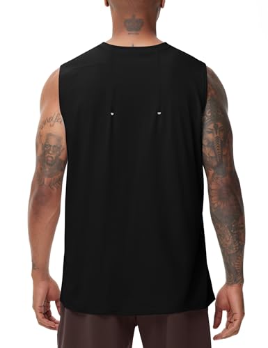 Men's Workout Tank Top UPF 50+ Sleeveless Quick Dry Athletic Shirts Casual Running Muscle Shirts