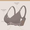 Wireless T Shirt Bra Seamless Push Up Bralette Full Coverage V Neck Comfortable Bras for Women