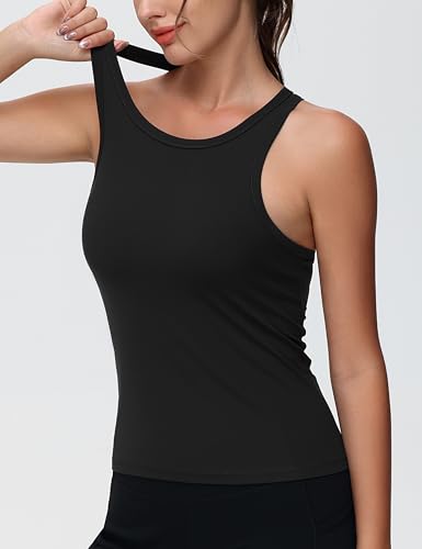 Women's Racerback Workout Tank Tops Slim Fit Soft Sleeveless Yoga Shirts
