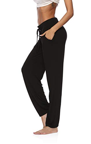 Womens Yoga Pants Wide Leg Comfy Drawstring Loose Straight Lounge Running Workout Legging