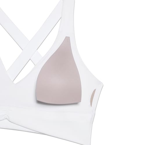 Butterluxe Womens Ruched Longline Sports Bras - V Neck Padded Yoga Tank Wide Straps Cross Back Crop Tops