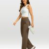 Yoga Pants Women Wide Leg Dress Pants with Pockets High Waist Stretch Petite/Regular/Tall Casual Sweatpants Women