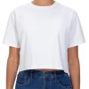 Workout Crop Tops for Women Short Sleeve Shirts Loose Fit Yoga Athletic Basic Cropped T-Shirts