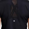 Active Women's Short Sleeve Ventilated Mesh Athletic Performance Workout T-Shirt