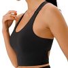 Sports Bras for Women Criss-Cross Back Padded Workout Tank Tops Medium Support Crop Tops for Women