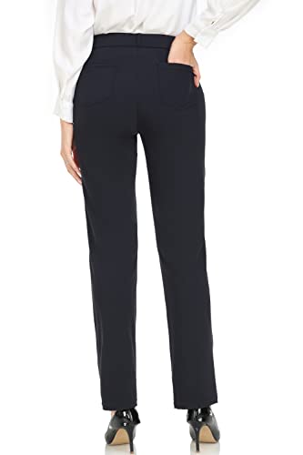 Women's Dress Pants Straight Leg Yoga Work Stretchy Pant for Office Business