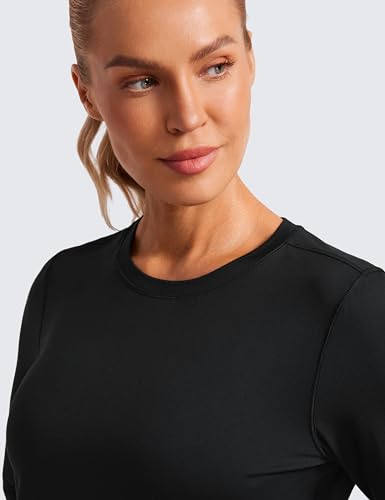 Lightweight Long Sleeve Workout Shirts for Women Gym Running Fall Tshirts High Neck Athletic Training Tops
