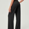 Wide Leg Pants Woman Pull on Stretchy Work Dress Pants High Waisted Business Casual Trousers Slacks 26''/28''