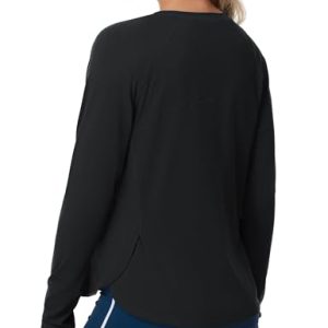 Women's Long Sleeve Workout Shirts Side Slits Athletic Yoga Tee Tops with Thumb Hole