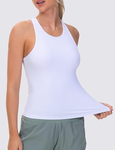 Racerback Workout Tank Tops for Women Slim Fit Sleeveless Basic Athletic Running Yoga Shirts