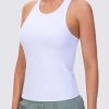 Racerback Workout Tank Tops for Women Slim Fit Sleeveless Basic Athletic Running Yoga Shirts