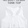 Butterluxe Scoop Neck Yoga Tank Racerback Workout Sleeveless Tops for Women Crop Athletic Tight Casual Shirts