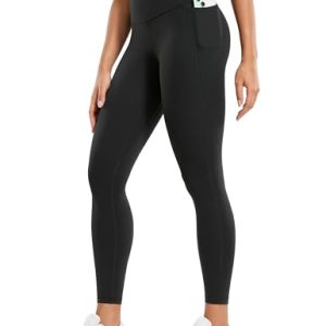 Womens Butterluxe Workout Leggings 25 Inches - High Waisted Gym Yoga Pants with Pockets Buttery Soft