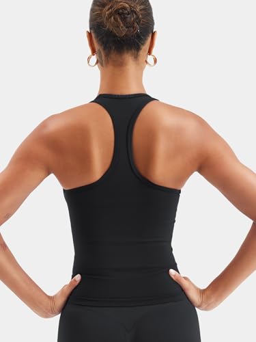 Esteile Workout Tank Tops for Women Square Neck Sleeveless Camisole Tops Seamless Racerback Gym Athletic Yoga Shirts