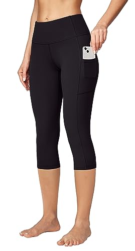 Capri Leggings for Women High Waisted Yoga Pants for Women with Pockets Tummy Control Workout Leggings Yoga Capris
