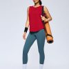 Women's Workout Tank Tops Lightweight Sleeveless High Neck Athletic Shirts for Running Gym Tennis Pickleball