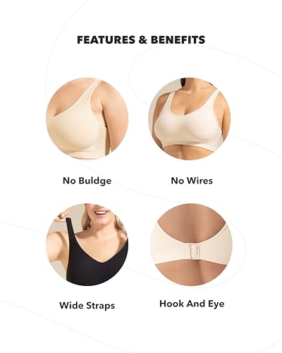 31WTPELCl0L.jpg Bras for Women - Bras for Women no Underwire, Bralettes for Women Plus Size, Wireless Push up Bra