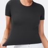 Women's Workout Tops Short Sleeve Slim Fit Breathable Athletic Yoga Running Casual Basic Tee Shirts