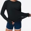 31XBGnPzkpL.jpg Women's Long Sleeve Workout Shirts Side Slits Athletic Yoga Tee Tops with Thumb Hole