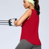 Women's Workout Tank Tops Lightweight Sleeveless High Neck Athletic Shirts for Running Gym Tennis Pickleball