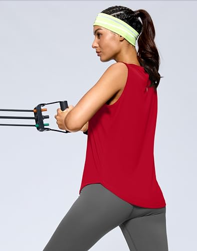 Women's Workout Tank Tops Lightweight Sleeveless High Neck Athletic Shirts for Running Gym Tennis Pickleball