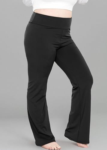 Women Plus Size High Waist Ultra Flex Capri and Full-Length Bootcut Yoga Pants | Comfy Leggings | XL-7X