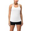 Built in Bra Workout Tank Tops for Women - Open Back Strappy Athletic Yoga Tops Exercise Running Gym Shirts