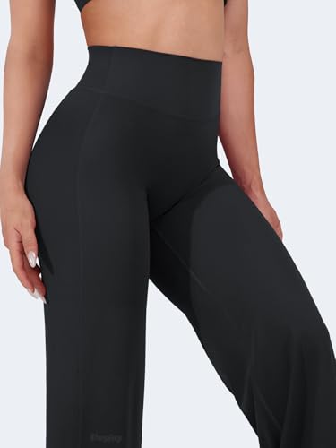 Straight Leggings Bottoms Wide Leg Pants for Women 29"/ 31.5"/33" High Waist Stretch Casual Sweatpants