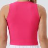 Women's Workout Crop Tops Sleeveless Yoga Running Shirts Athletic Tank Top No Padding