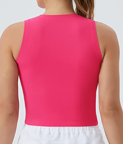Women's Workout Crop Tops Sleeveless Yoga Running Shirts Athletic Tank Top No Padding