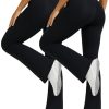 Flare Leggings for Women with Pockets 2pack High Waisted Crossover Flare Leggings Bootcut Yoga Pants