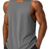 Men's Tank Top Sleeveless Muscle Shirts Quick Dry Workout Gym Cut Off Shirt Lightweight Summer Bodybuilding Tee