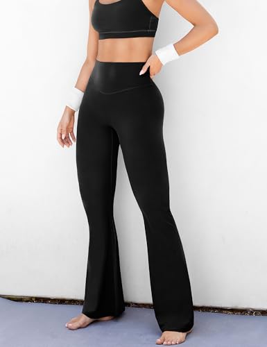 Women's High Waist Flare Yoga Pants, No Front Seam, Casual Leggings with Tummy Control, 29/31/33" Inseam