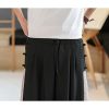 Mens Wide Leg Palazzo Pants Elastic Waist Yoga Painting Patch Slack