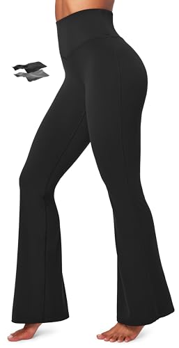 Flare Leggings for Women Tummy Control Flared Leggings No Front Seam Yoga Pants Women High Waisted Workout Bell Bottoms