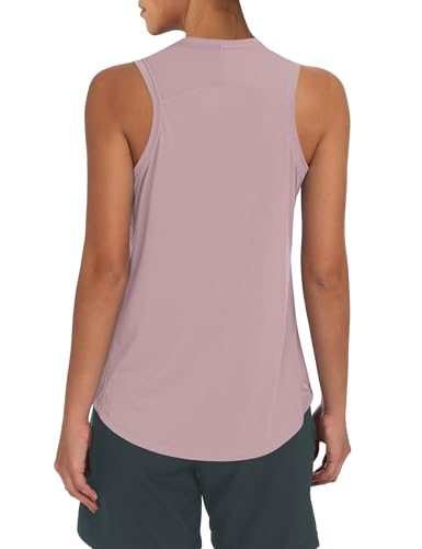 Women's Summer Workout Tops Sleeveless Racerback Athletic Tank Top High Neck Loose Fit Running Gym Yoga Shirts