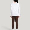 Pima Cotton Workout Long Sleeve Shirts for Women Crew Neck Athletic Basic Shirts Casual Tops