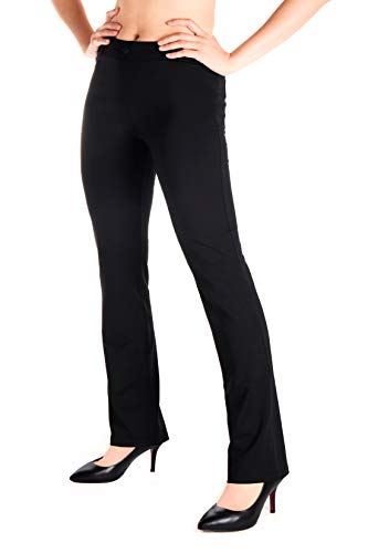 ,Belt Loops,Women's Petite/Regular/Tall Straight Leg Yoga Dress Pants