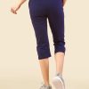 Women's Cotton Capri Pant Cropped Jogger with Side Pockets & Drawstring | Stretchable Lounge Yoga Workout Track Pants Size - M,