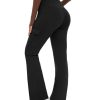 Flare Leggings for Women Yoga Crossover High Waist Pants with Tummy Control Workout Cargo with 5 Pockets Bootcut Leggings