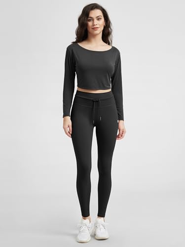 Women's Drawstring Tie Daily Leggings 25" / 28" High Waist Workout Yoga Pants