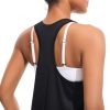 Ice Silk Workout Tank Tops for Women Quick Dry Sleeveless Loose Fit Racerback Athletic Running Shirts
