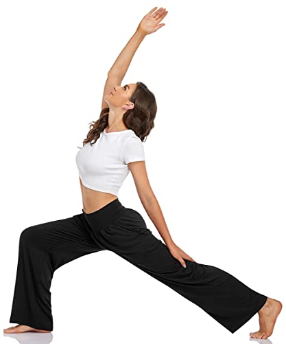 Women's Casual Loose Wide Leg Cozy Pants Yoga Sweatpants Comfy High Waisted Sports Athletic Lounge Pants with Pockets