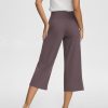 Wide Leg Capri Pants for Women with Pockets, High Waist Cropped Pants for Summer, Non-See-Through 7/8 Lounge Pants