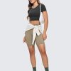 Womens Butterluxe Double Lined Short Sleeve Crop Tops Crew Neck Casual Workout T-Shirt Cute Basic Tee